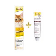 GimCat Duo Paste Peynirli Vitamin Paste 50 gr + GimCat 20 gr Anti-Hairball Malt Kedi Tüy Yumağı Macunu