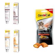 GimCat Multi-Vitamin Paste 20 gr + GimCat Malt-Soft Extra 20 gr + GimCat 60 gr Nutri Pockets Somonlu Kedi Ödülü