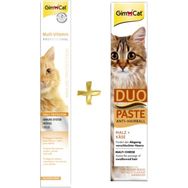 GimCat Multivitamin Paste 100 gr + GimCat 50 gr Duo Paste Peynirli Malt Kedi Macunu