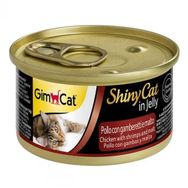 Gimcat Shiny Cat Jel İçinde Tavuk Karides ve Malt Özlü 70 gr Konserve