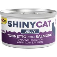 GimCat Shinycat 70 gr Jöle İçinde Somonlu ve Ton Balıklı Kedi Konservesi