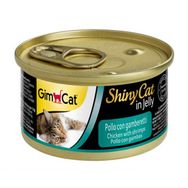 GimCat ShinyCat Jel içinde Tavuk ve Karidesli 70 gr Kedi Konserve