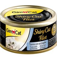 GimCat ShinyCat Kıyılmış Fileto Tuna Ançuez 70 gr Kedi Maması