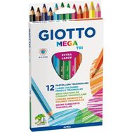 Giotto 5590231 12 Renk Mega Tri Üçgen Kuru Boya Kalemi