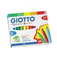 Giotto Turbo Maxi Kalın Uçlu 24 Renk Keçeli Boya Kalemi