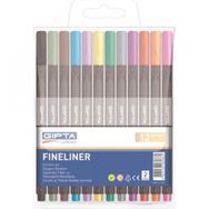 Gıpta 0.4 mm PVC Blister Üçgen 12 Renk Fineliner Kalem