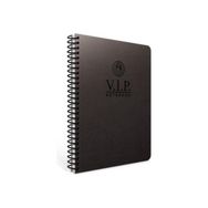 Gıpta 1081 A4 Vip Deri Kapak Spiralli Kareli Siyah Defter