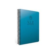 Gıpta 1081 A4 Vip Deri Kapak Spiralli Kareli Turkuaz Defter