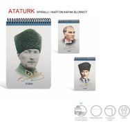Gıpta 2611 A5 Atatürk Spralli Karton 100 Yaprak Çizgili Bloknot