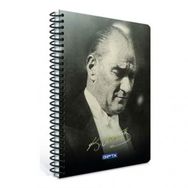 Gıpta 2650 17 24 100 Yaprak Atatürk Spiralli Sert Kapak Çizgili Defter