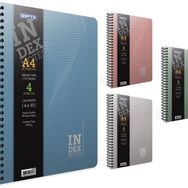Gıpta 4626 İndex Notes 140 Yaprak Spiralli Sert Kapak Kareli Defter