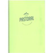 Gıpta 72 Yaprak Kareli Spiralli Pp. Kapak 17x24 cm Yeşil Pastoral Defter