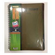Gıpta A4 150 Yaprak 3 Kareli + 1 Çizgili Plastik Kapaklı Sipiralli Defter