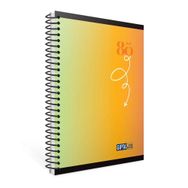 Gıpta A4 80 Yaprak Spiralli Plastik Kapak Çizgili Defter Turuncu Defter