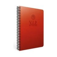 Gıpta A4 Vip Deri Kapak Kırmızı Spiralli Kareli Defter
