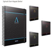 Gıpta Academia Sipiralli Sert Kapak 17x24 120 Yaprak Kareli Defter 3-3776000