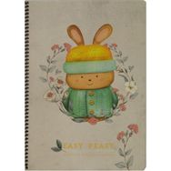 Gıpta Beat Spiralli 80 Yaprak Kareli A4 Tavşan Desenli Defter