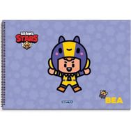 Gıpta Brawlstar 15 Yaprak 25x35 cm Lila Resim Defteri