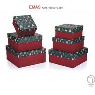 Gıpta BX9674 Emas Kare 6'lı Hediye Kutusu
