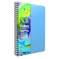 Gıpta Combo Spiralli Mavi Plastik Kapak 4 Kareli + 2 Çizgili Bölmeli 150 Yaprak A4 Defter