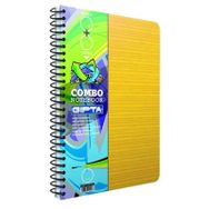 Gıpta Combo Spiralli Sarı Plastik Kapak 4 Kareli + 2 Çizgili Bölmeli 150 Yaprak A4 Defter