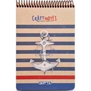 Gıpta Craft Notes Spiralli Çapa Sert Kapak 100 Yaprak A5 Çizgili Bloknot