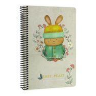 Gıpta Easy Notes Şapkalı Tavşan Desenli Spiralli Karton Kapak A4 80 Yaprak Çizgili Defter