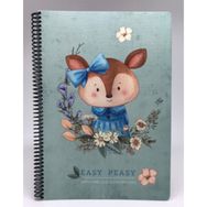 Gıpta Easy Notes Sincap Desenli Tel Dikiş Karton Kapak Defter A4 80 Yaprak Kareli Defter