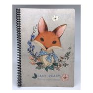 Gıpta Easy Notes Tilki Desenli Spiralli Karton Kapak A4 80 Yaprak Çizgili Defter