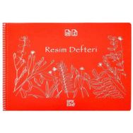 Gıpta Eco Spiralli Nar Çiçeği Plastik Kapak 25 Yaprak 25x35 cm Resim Defteri