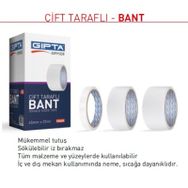 Gıpta F2620 45 mm x 25 m Hotmelt Çift Taraflı Bant