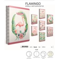 Gıpta Flamingo 17x24 100 Yaprak Çizgili Sert Kapak Spiralli Defter