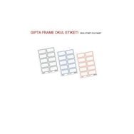 Gıpta Frame Kırmızı 3 Yaprak Okul Etiketi
