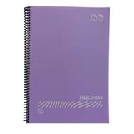 Gıpta Fresco A4 Plastik Kapak 60 Yaprak Kareli Spiralli Mor Defter