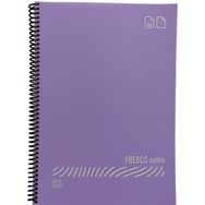 Gıpta Fresco A4 Plastik Kapak 80 Yaprak Çizgili Spiralli Mor Defter