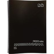 Gıpta Fresco Notes Eco Plastik Kapak A4 60 Yaprak Çizgili Spiralli Siyah Defter