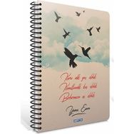 Gıpta Kuşlar 13x18 120 Yaprak Kareli Defter