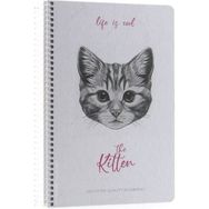 Gıpta Life Is Cool Çizgili Spiralli Sert Kapaklı 17 x 24 cm 120 Yaprak Defter