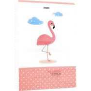 Gıpta Magenta Model 4 Flamingo Spiralli Plastik Kapak 80 Yaprak 19x26 Kareli Defter