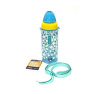 Gıpta Mavi Crystal Tritan Desenli Pipetli 500 ml Matara