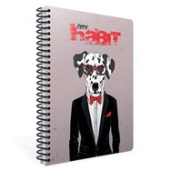 Gıpta My Habit Spiralli Dalmaçyalı Köpek Karton Kapak 80 Yaprak A4 Kareli Defter