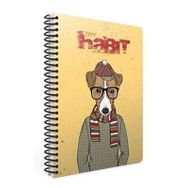 Gıpta My Habit Spiralli Köpekli Sarı Karton Kapak 80 Yaprak A4 Kareli Defter