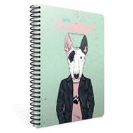 Gıpta My Habit Spiralli Köpekli Yeşil Karton Kapak 80 Yaprak A4 Çizgili Defter