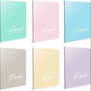 Gıpta Pastels Tel Dikişli A4 40 Yaprak Pp Kapak Kareli 6 Adet Defter