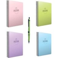 Gıpta Pastoral 2 Kareli + 2 Çizgili Pp Kapak 96 Yaprak A4 Spiralli Defter