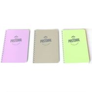 Gıpta Pastoral Spiralli Plastik Kapak Bloknot 10 x 14 cm 80 Yaprak Kareli 3'lü Paket Defter