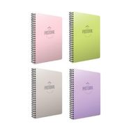 Gıpta Pastoral Spiralli PP Kapak 72 Yaprak Çizgili Okul 4'lü Set 17x24 Renkli Defter