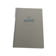 Gıpta Pastoral Spiralli Pp Kapak 96 Yaprak A4 Kareli Pastel Gri Defter