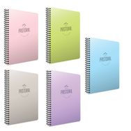 Gıpta Pastoral Spiralli PP Kapak A4 72 Yaprak Kareli Okul 5'li Set Defter