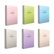 Gıpta Pastoral Spiralli PP Kapak A4 96 Yaprak Okul 3 Kareli 3 Çizgili Set Defter